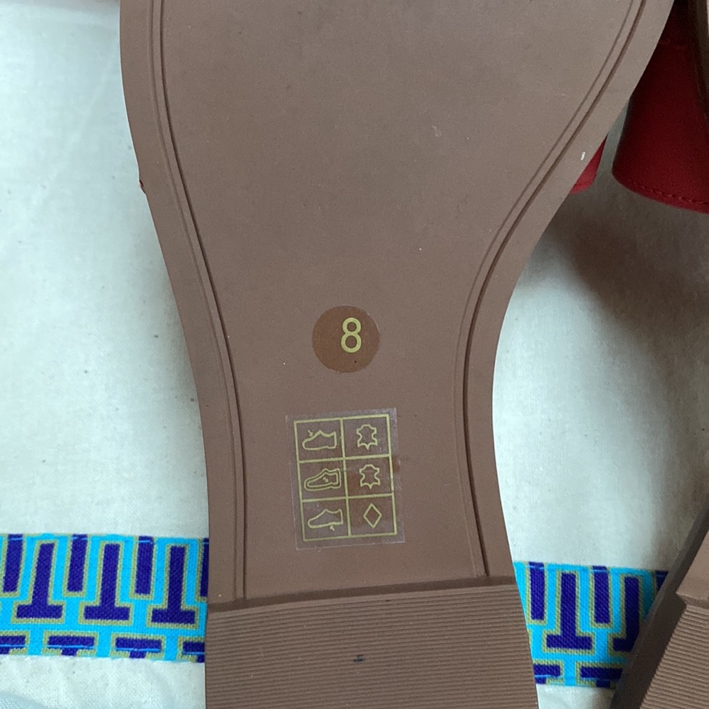 Tory Burch Everly Slides In Red With Gold Logo - image 6
